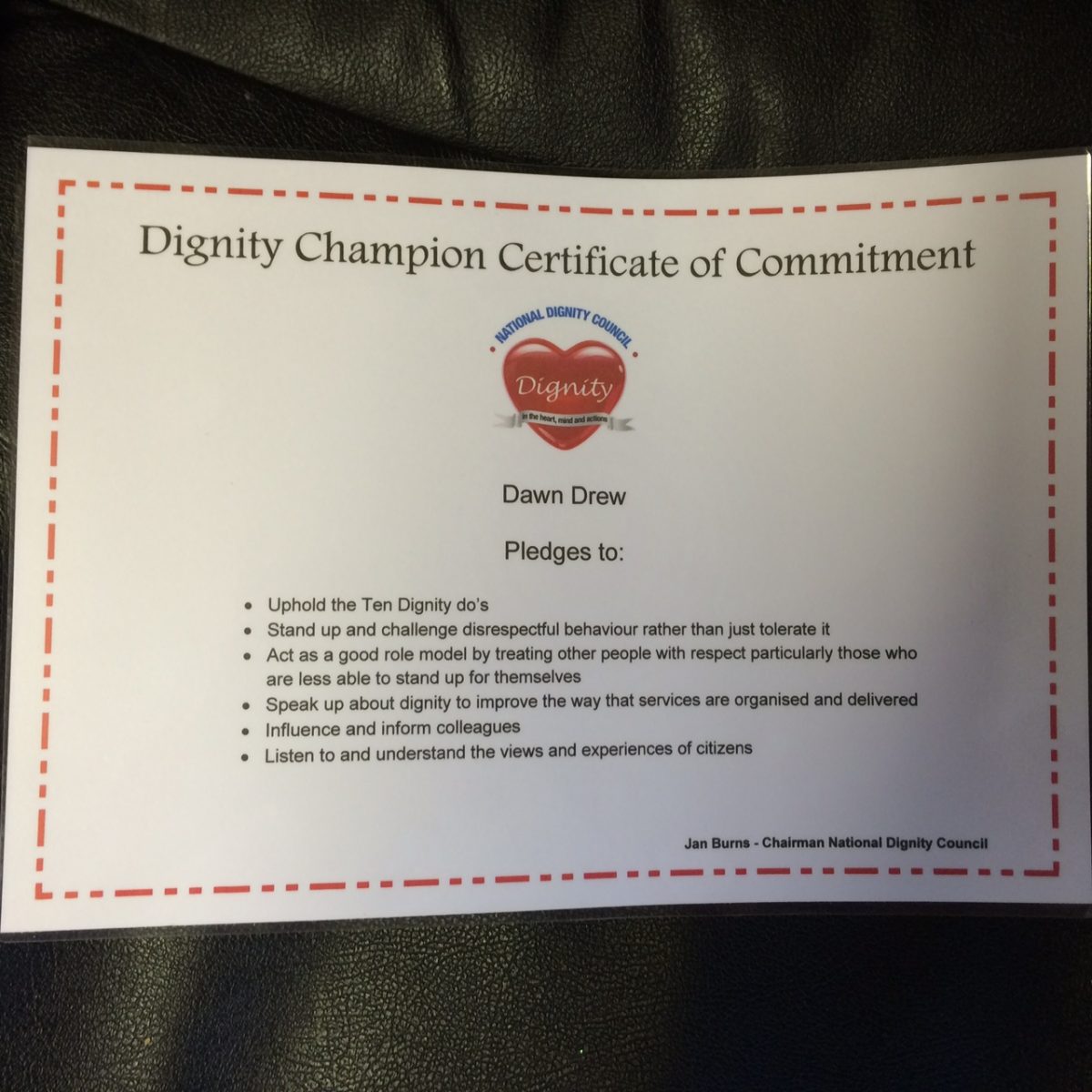 Becoming a Dignity Champion