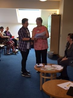 MADZ GOLAGER – CARE ASSISTANT RECIEVING AN AWARD